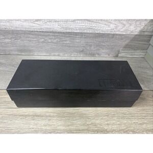 Vintage Discwasher Black Plastic Cassette Tape Storage Box 3 Compartment Case